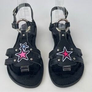 a.n.a Black and Pink Star Sandals